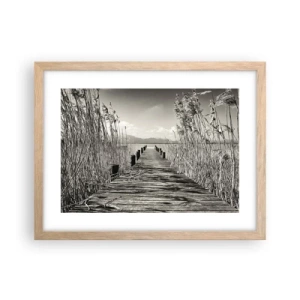 Poszter világos tölgy keretben - A fű csendjében - 40x30 cm