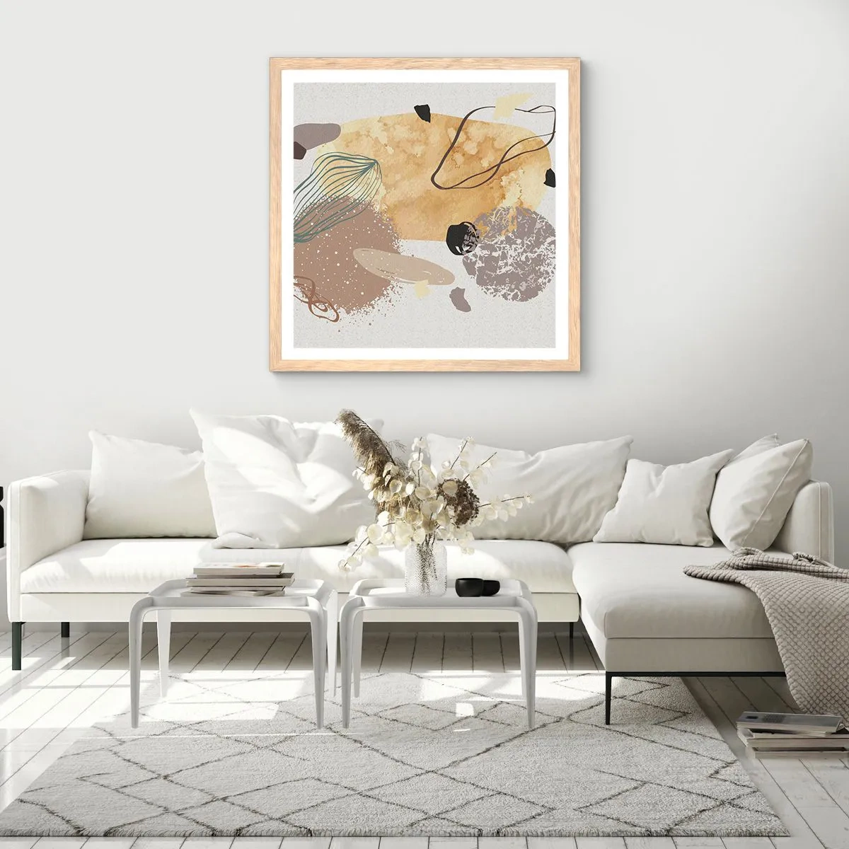 Poszter világos tölgy keretben - Alkalmazott plumkológia - 60x60 cm