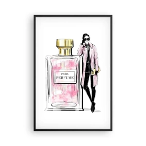 Poszter fehér keretben - Párizsi érzékiség - 61x91 cm