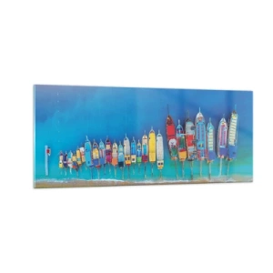 Üveg kép - Madártávlatból - 100x40 cm