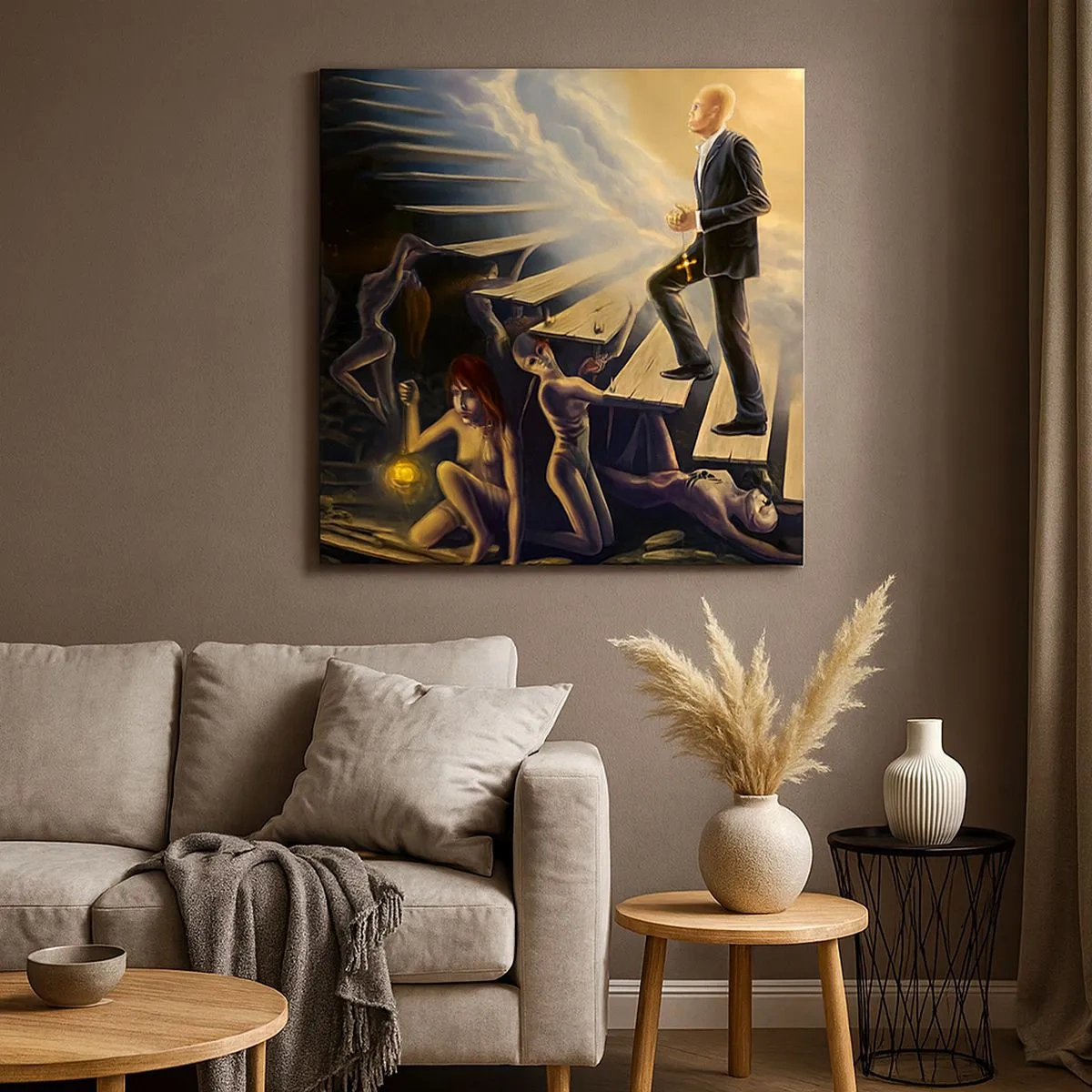 Vászonkép - Dante-i utazás a fény felé - 30x30 cm