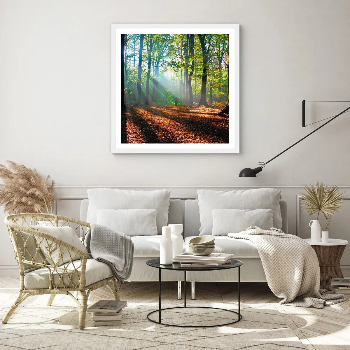 Poszter fekete keretben - Ragyogások és árnyékok - 40x40 cm