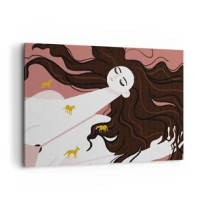 Vászonkép - Álom egy arany lóról - 100x70 cm