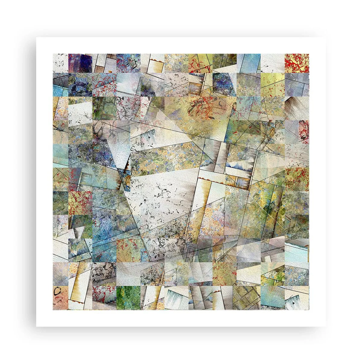 Poszter - Geometrikus átrendeződés - 60x60 cm