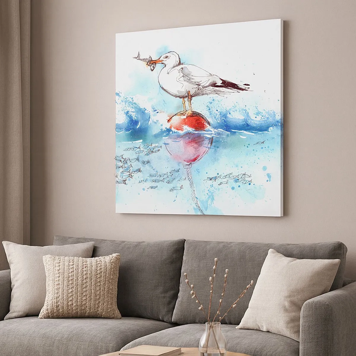 Vászonkép - Sikeres fogás - 30x30 cm