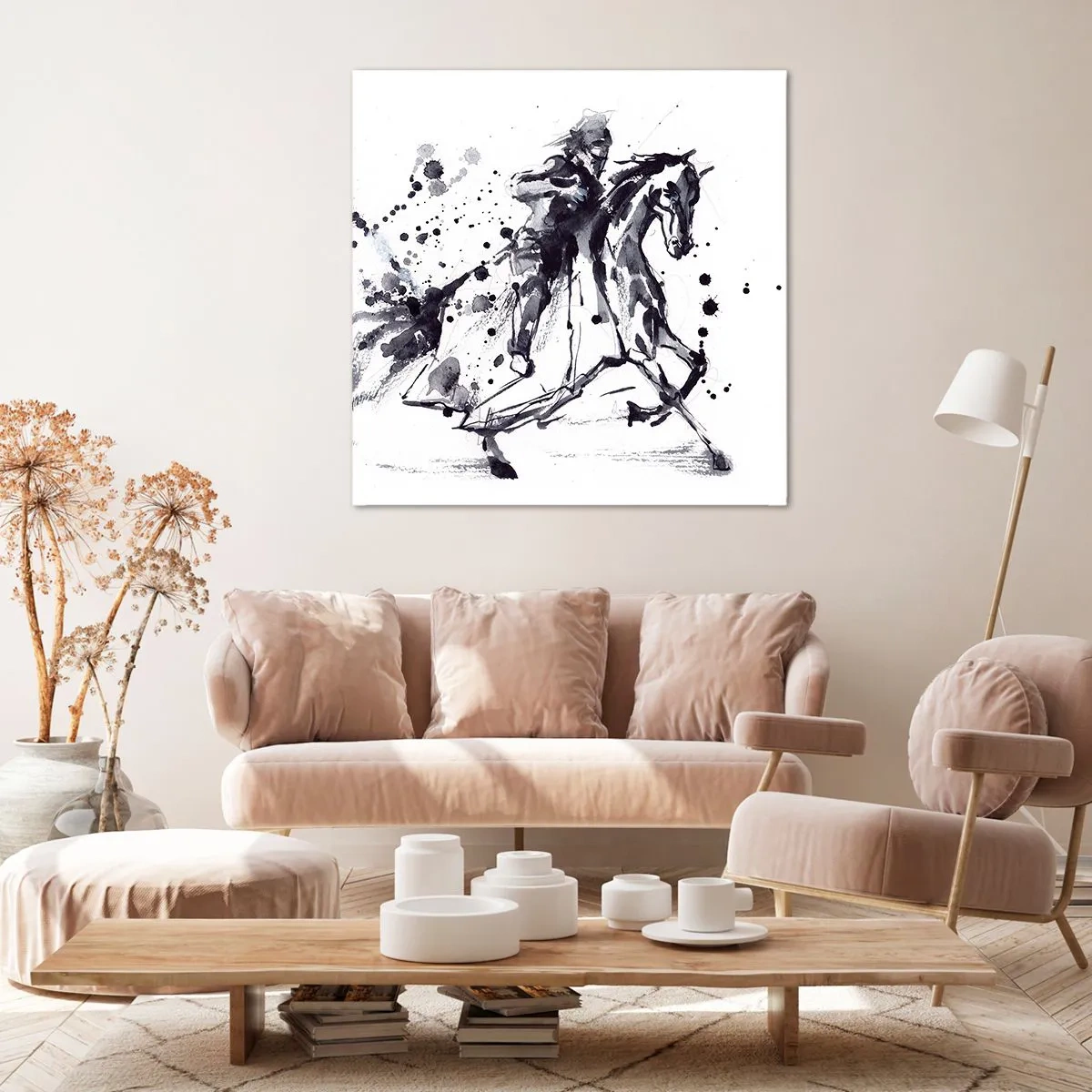Vászonkép - Fekete lovag - 60x60 cm
