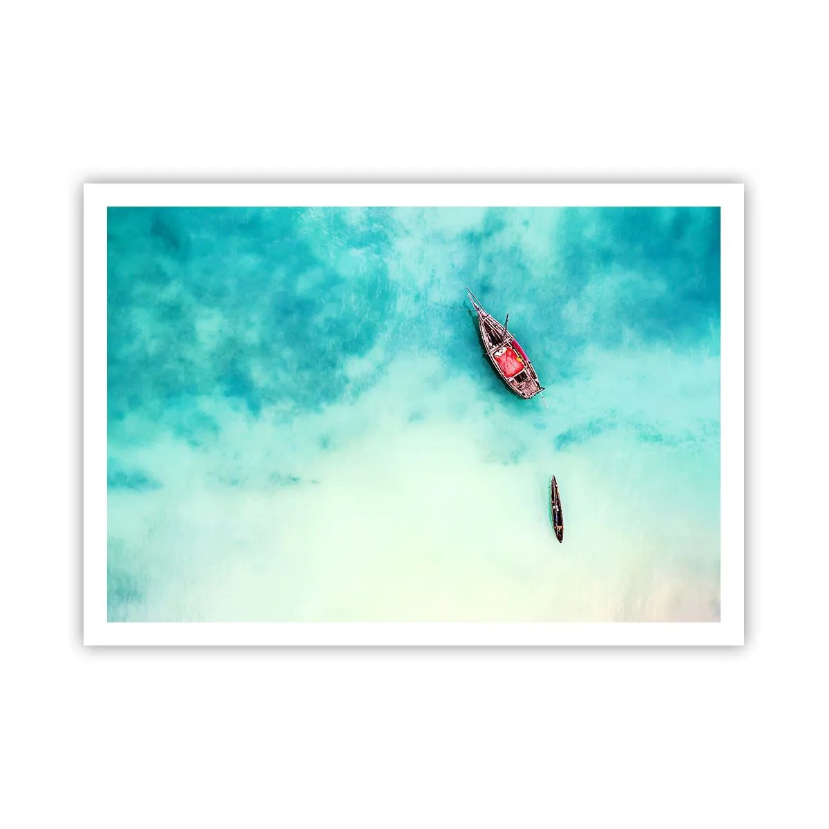 Poszter - A Zanzibár strandjain, amikor sok a víz... - 100x70 cm