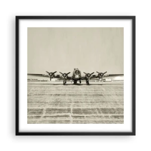 Poszter fehér keretben - Mint mindig készen - 50x50 cm