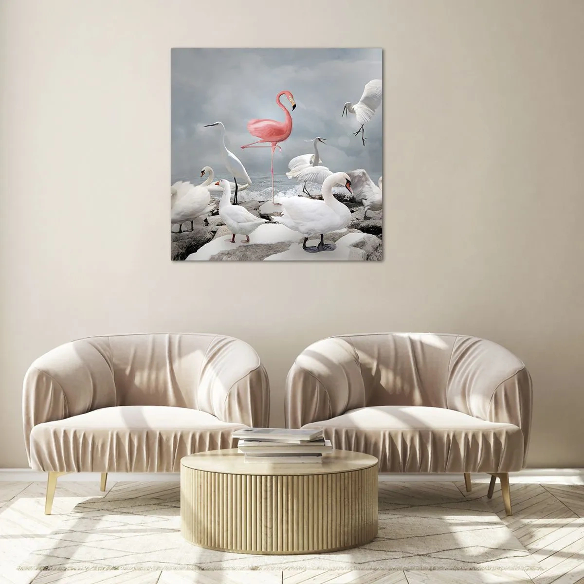 Üveg kép - Hogy kerültem ide? - 40x40 cm