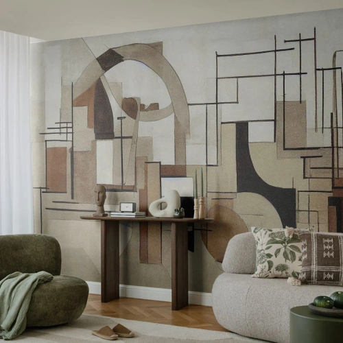 Fotótapéta Premium Sand - Városkép 2.0 - Absztrakció, Darab, Alakzatok - 300x210 cm