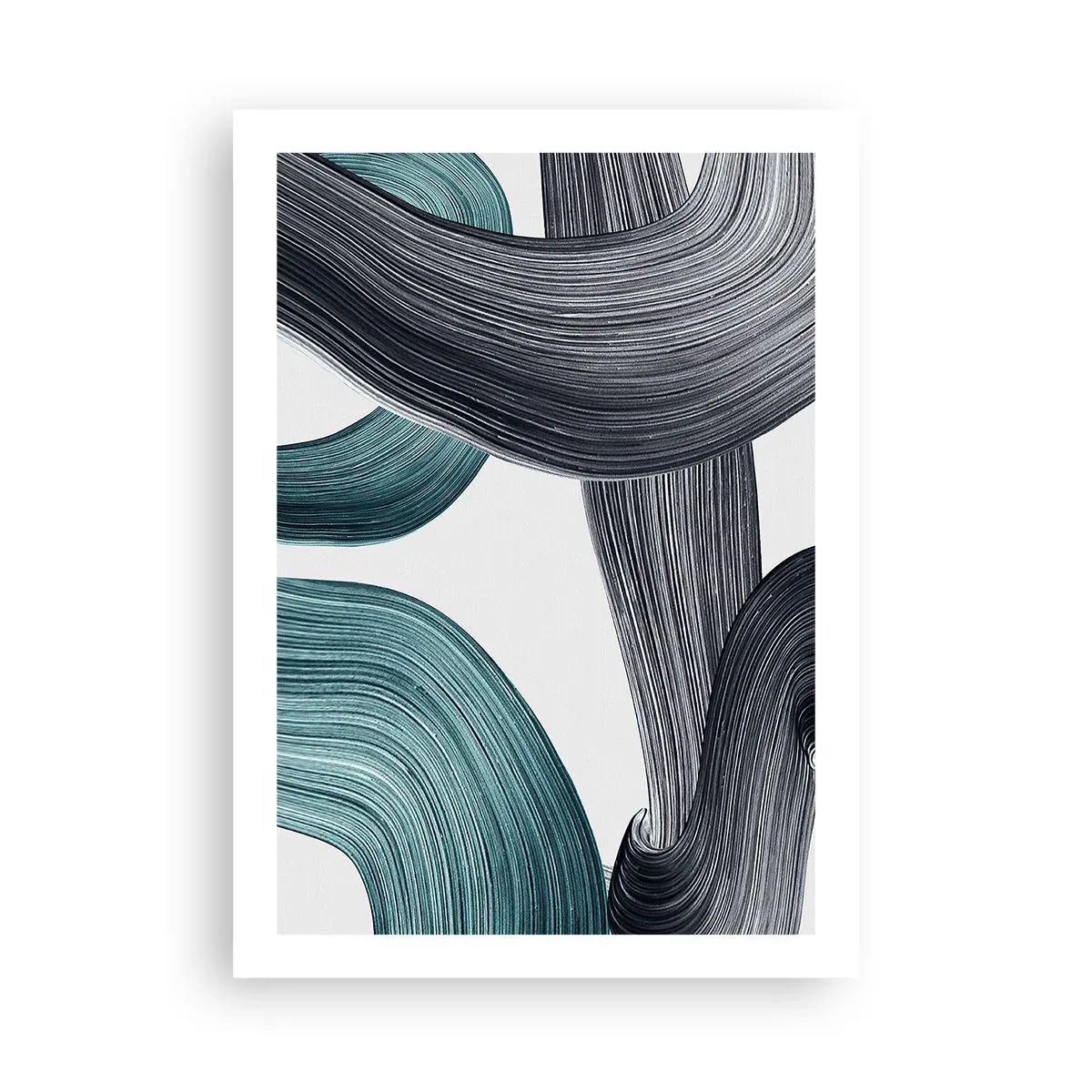 Poszter - Smaragdzöld és fekete nyomok - 50x70 cm