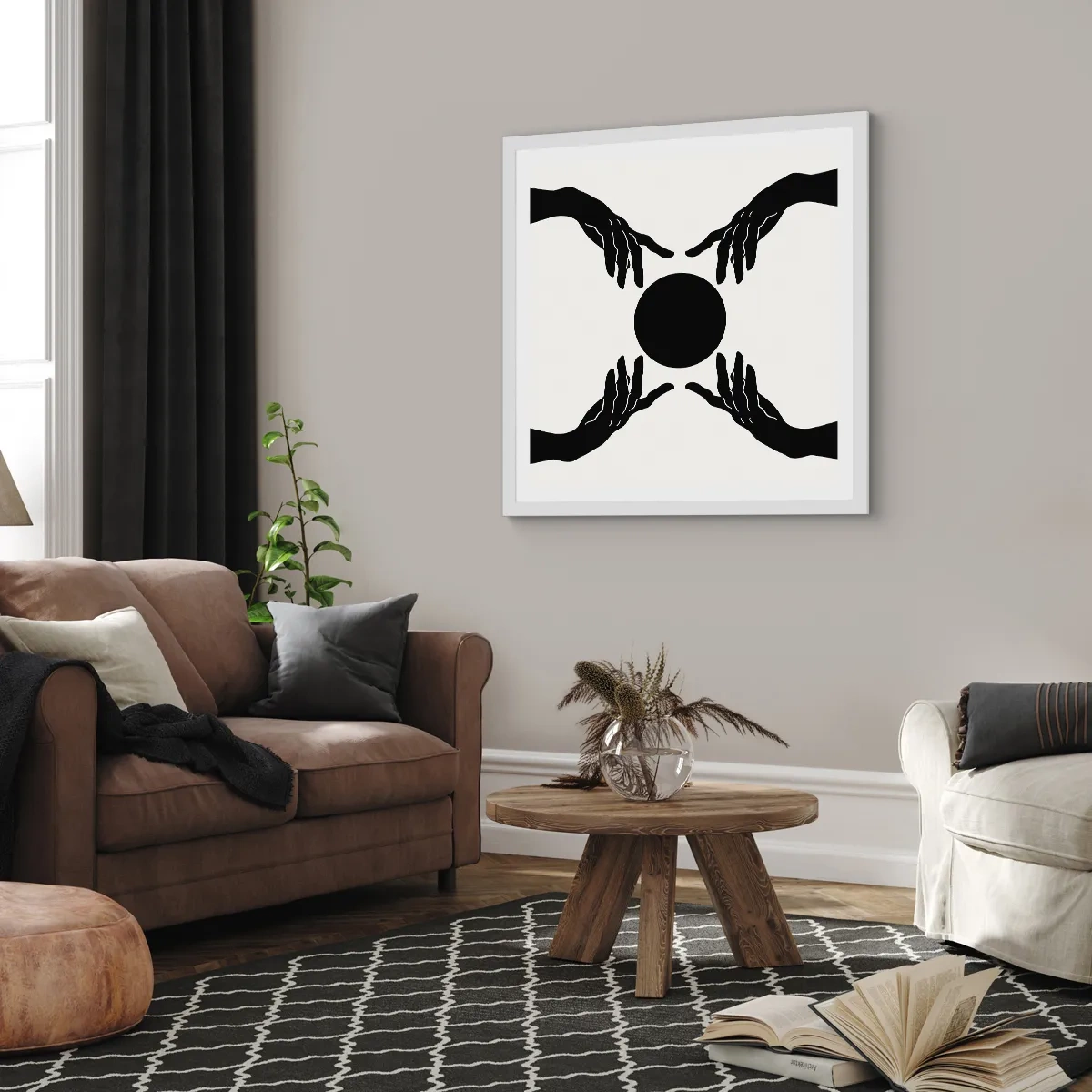 Poszter fekete keretben - Egy titkos jel - 40x40 cm