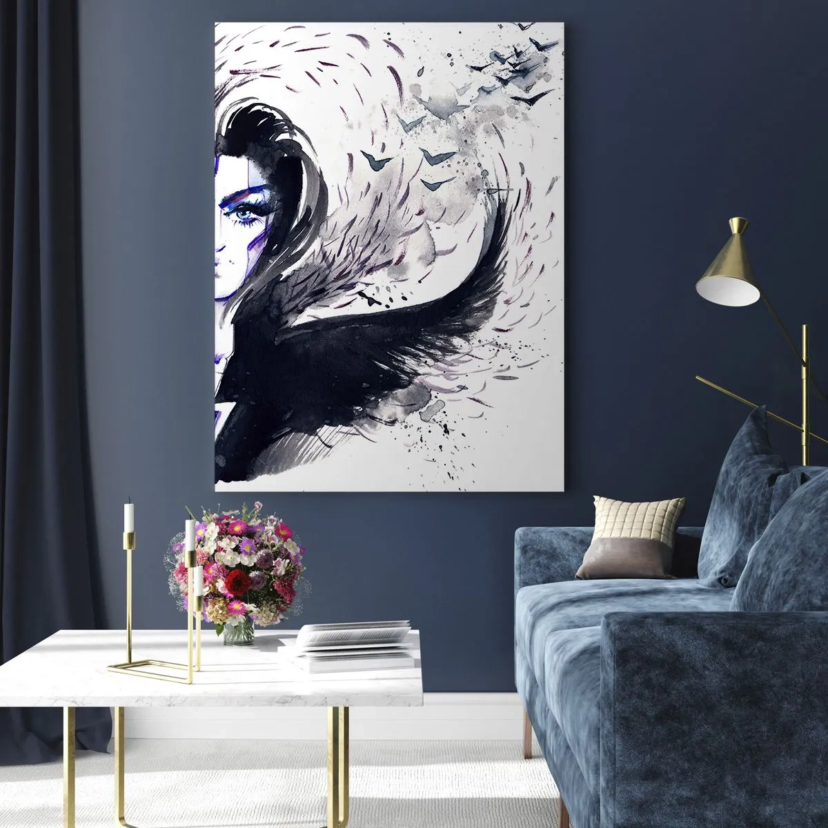 Üveg kép - Démoni és gyönyörű - 70x100 cm