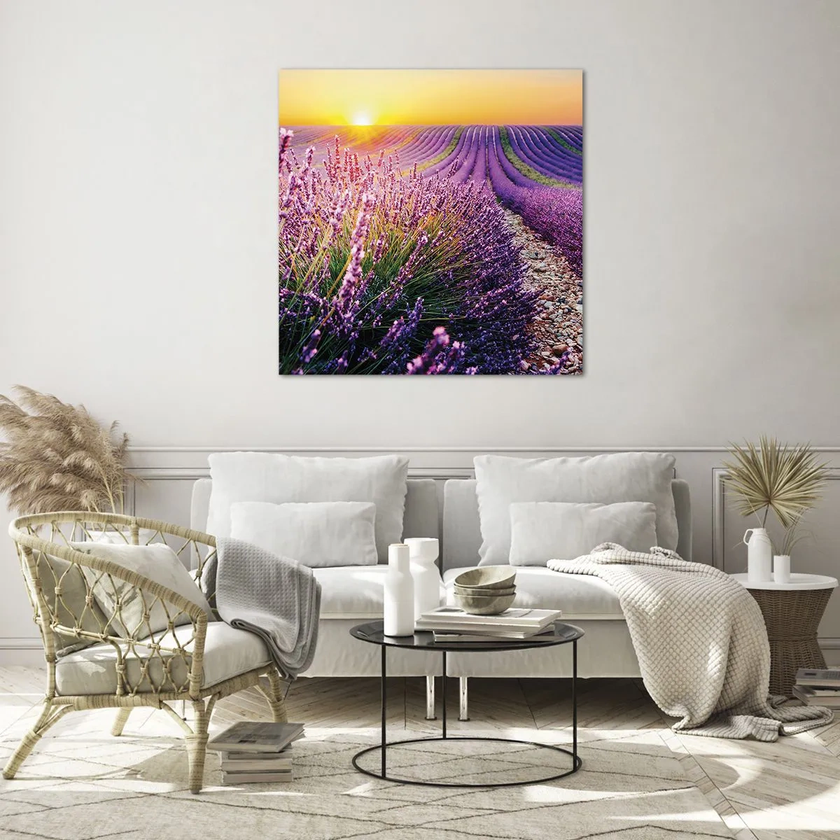 Üveg kép - Illatos szálak - 70x70 cm