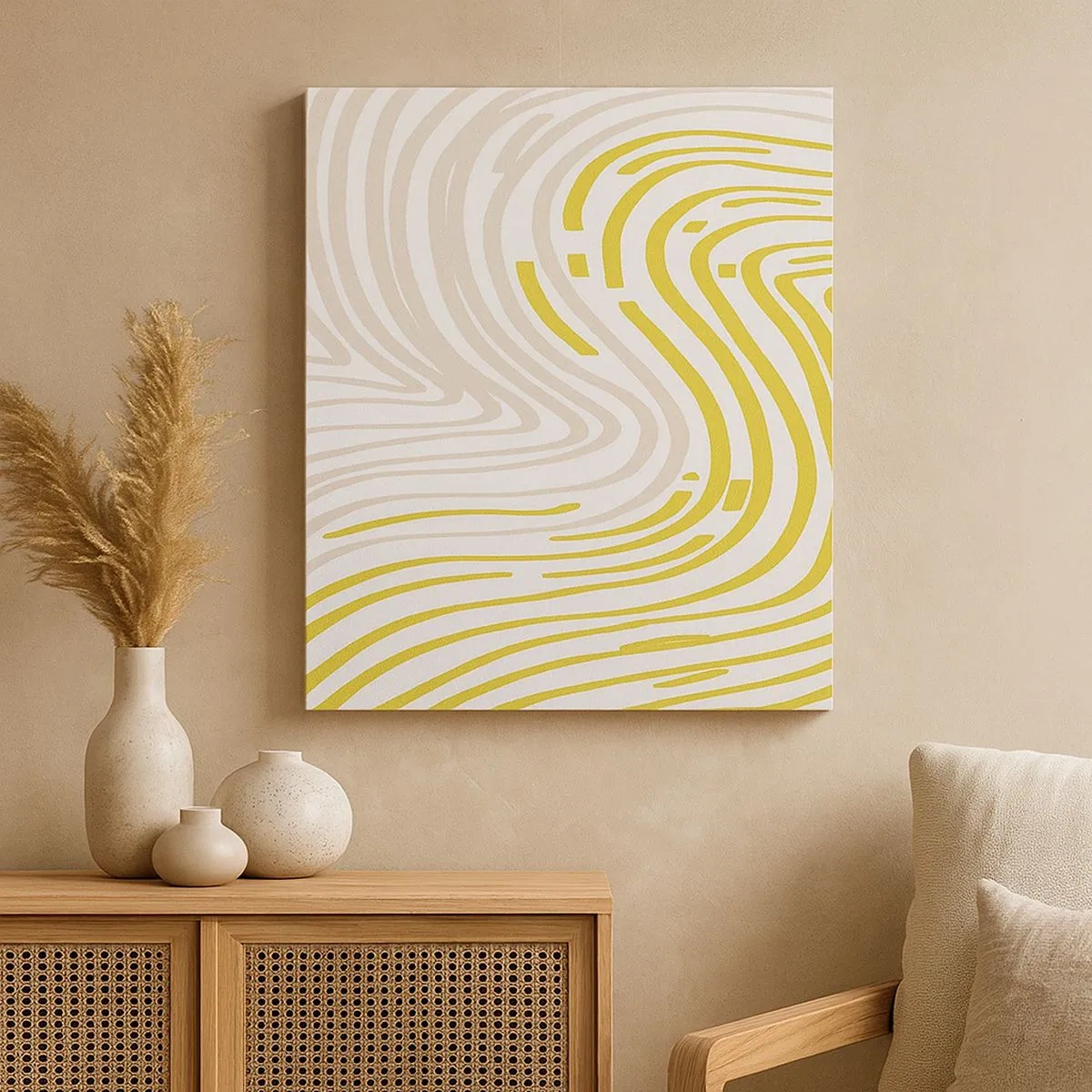 Vászonkép - Kompozíció szelíd kanyarral - 30x30 cm