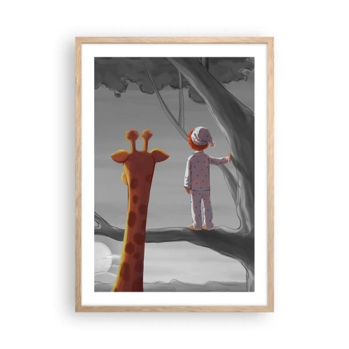 Poszter világos tölgy keretben - Ez tényleg történik - 50x70 cm