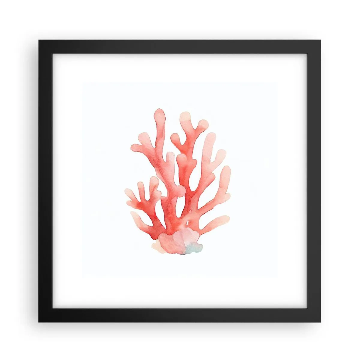 Poszter fehér keretben - A korall színe - 30x30 cm