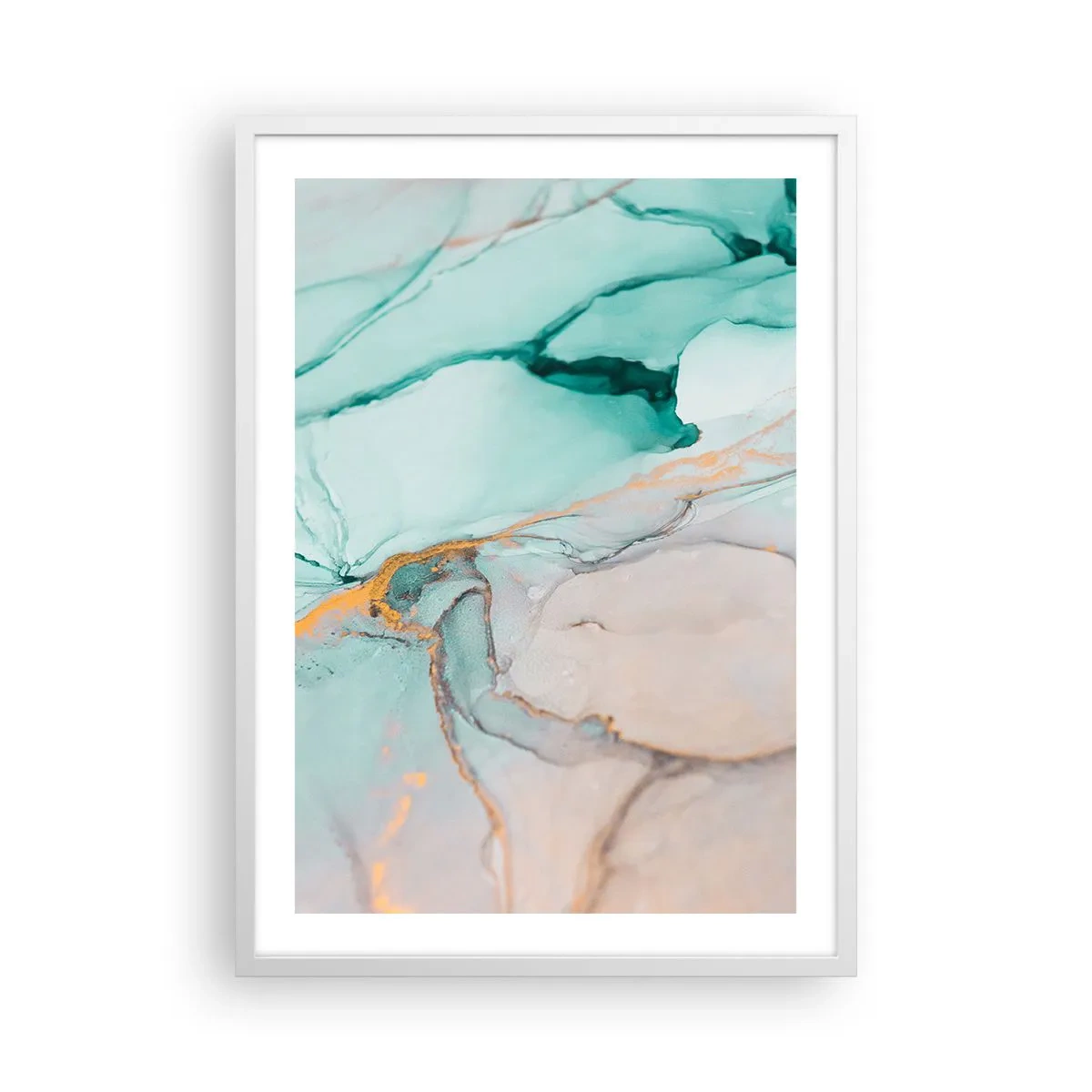 Poszter fekete keretben - Formák és színek tánca - 50x70 cm