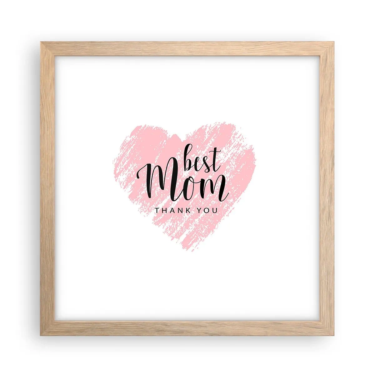 Poszter világos tölgy keretben - Mindig a megfelelő pillanat - 30x30 cm