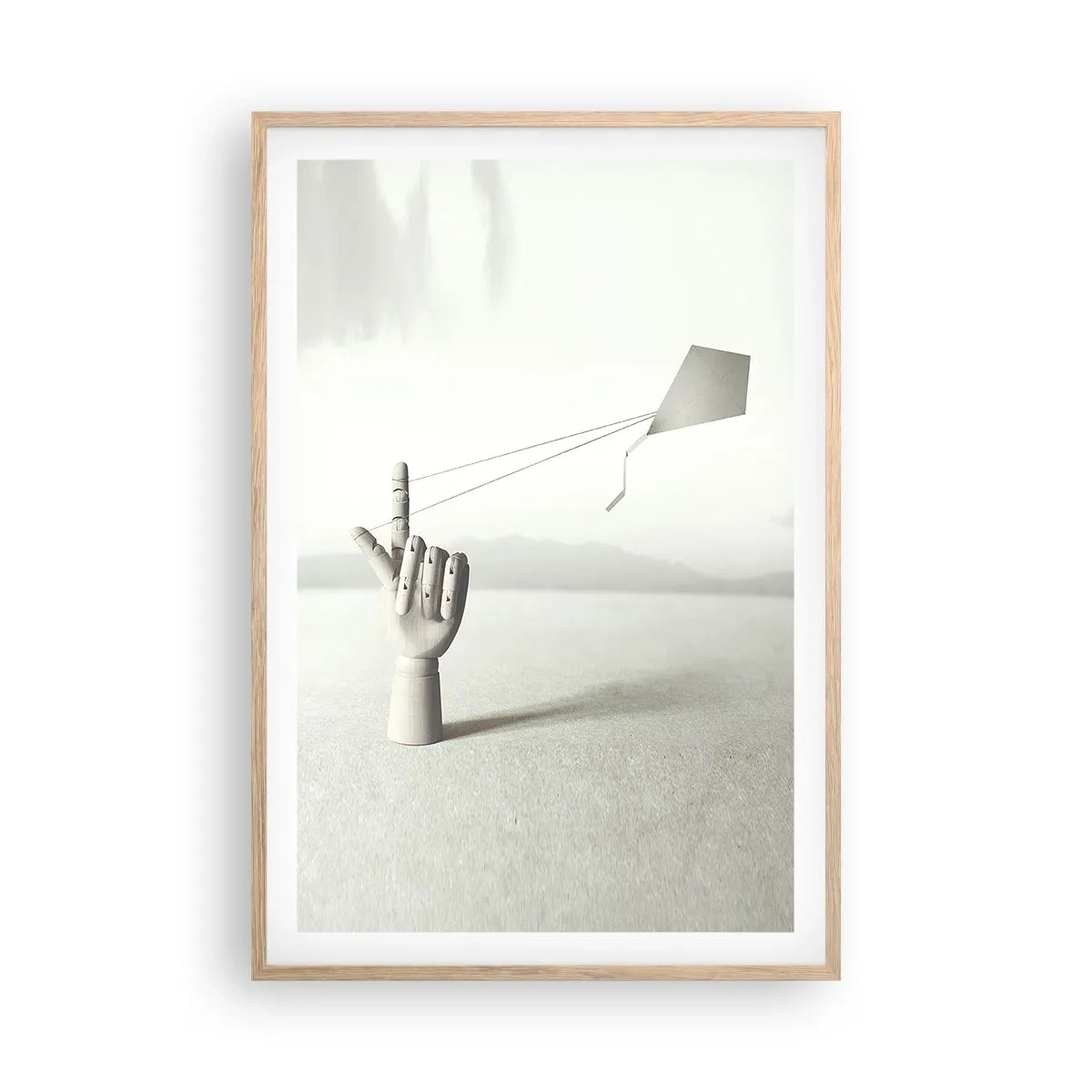 Poszter világos tölgy keretben - Erőpróba - 61x91 cm