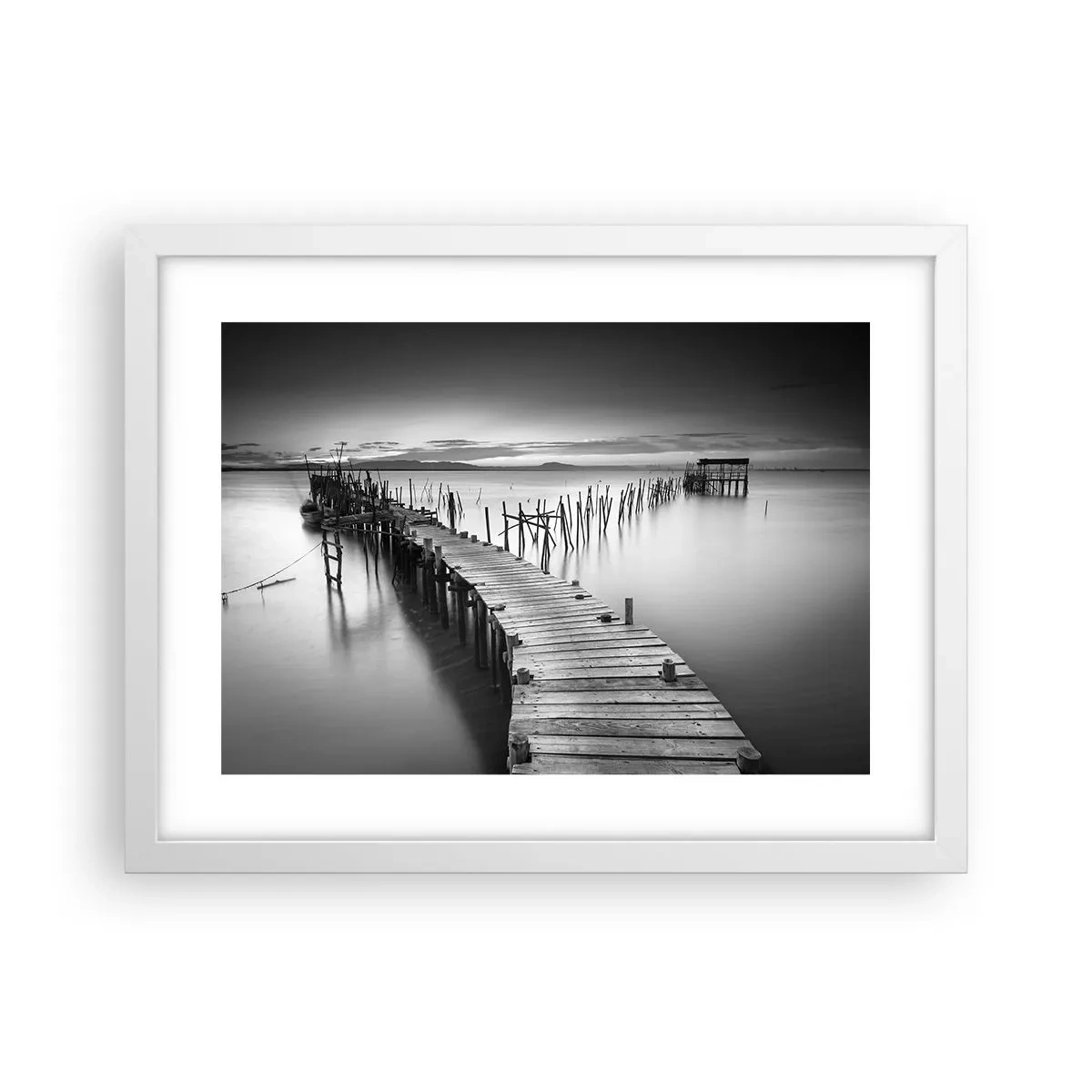 Poszter fekete keretben - Egy elfeledett part békéje - 40x30 cm