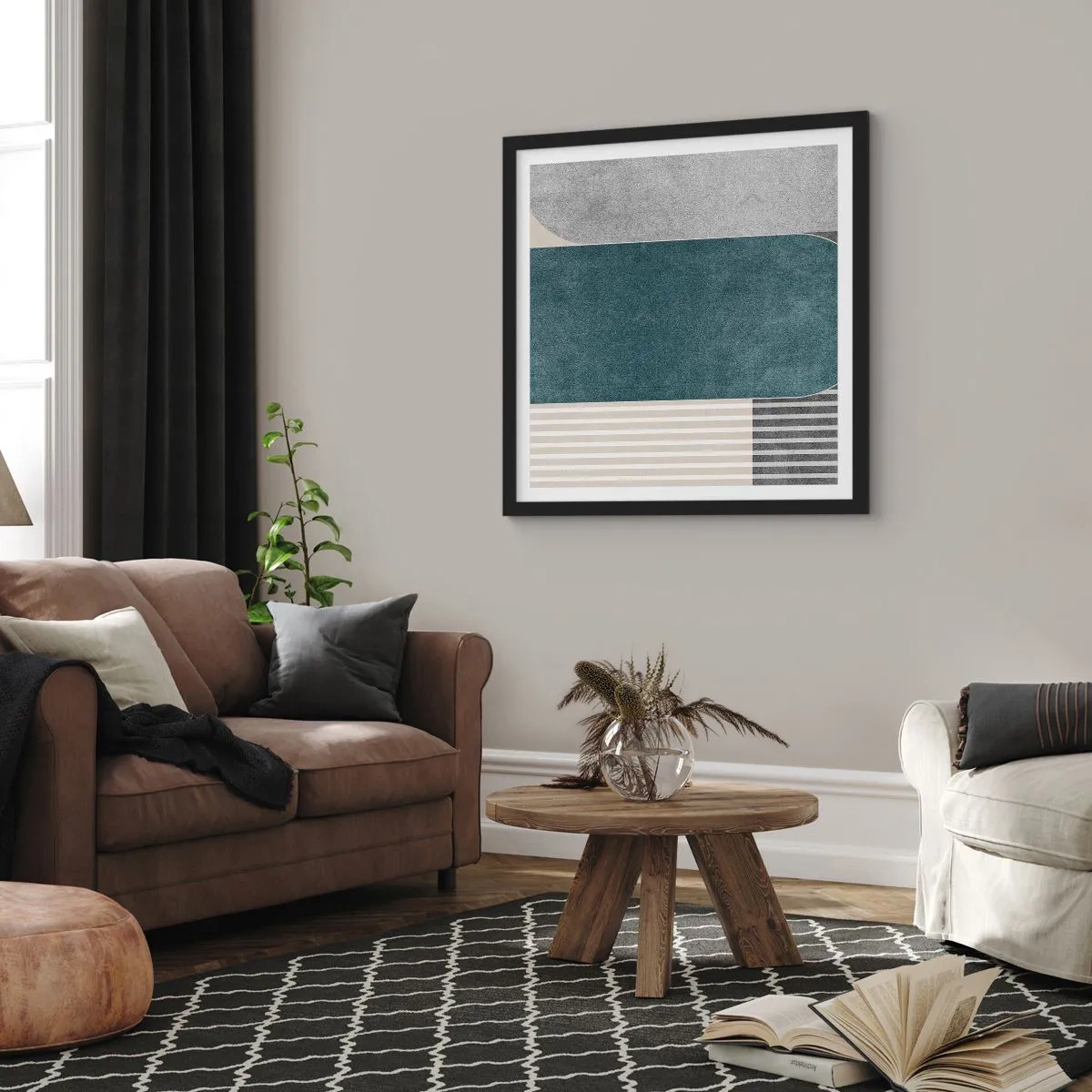 Poszter fehér keretben - Vízszintes kompozíció - 60x60 cm