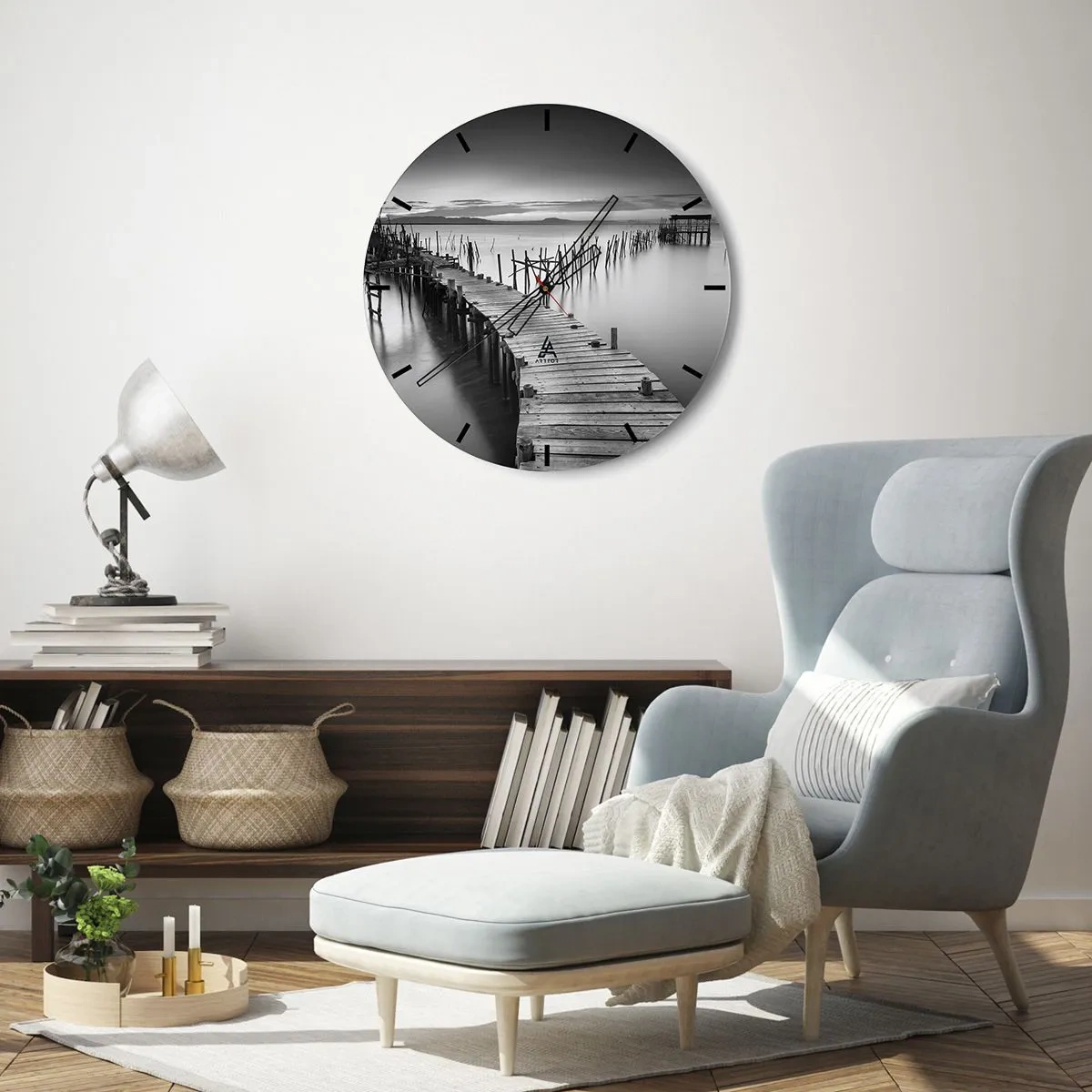 Falióra, Óra - Egy elfeledett part békéje - 30x30 cm