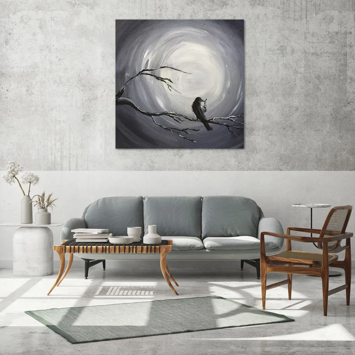 Üveg kép - Az éjszaka rejtélyének kulcsa - 70x70 cm