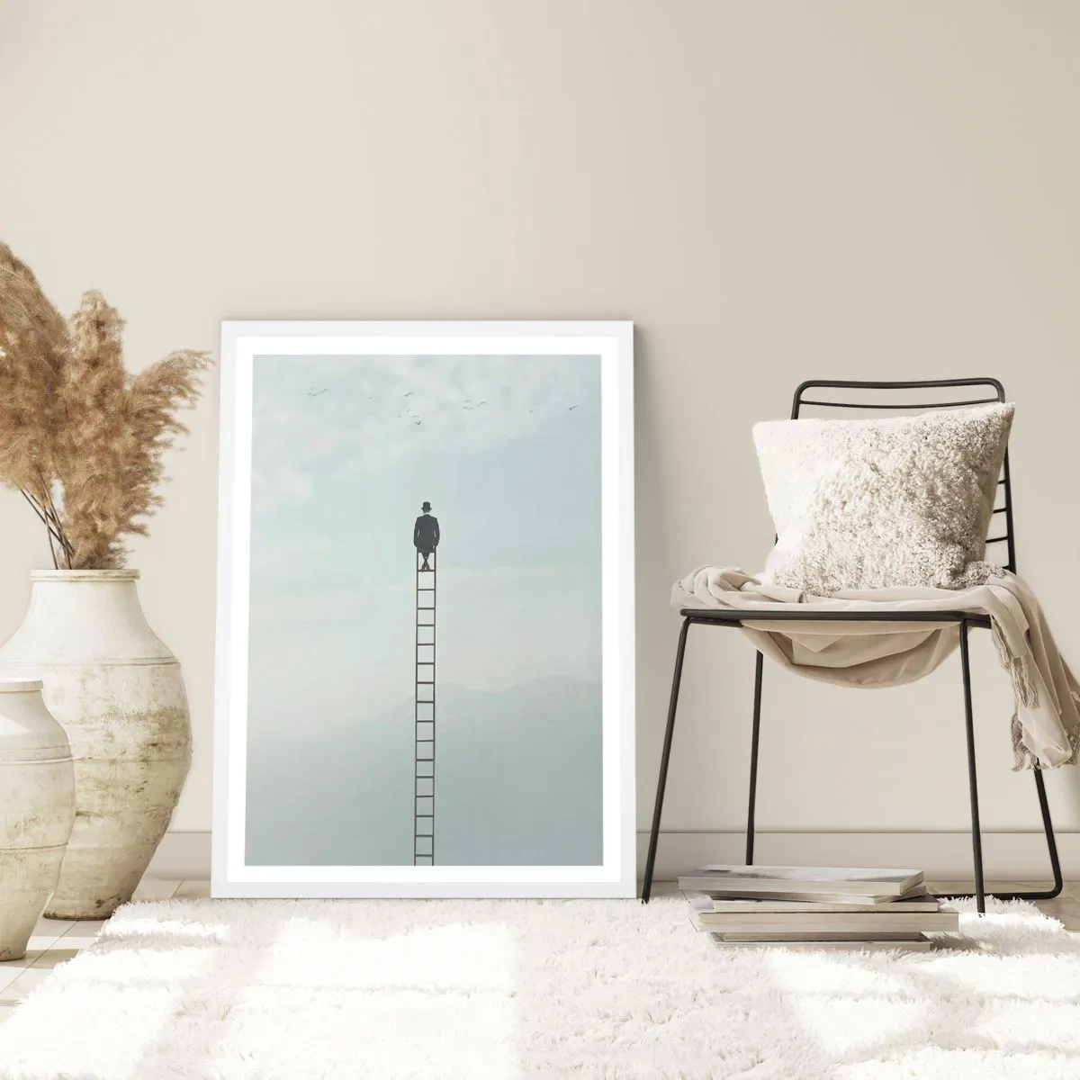 Poszter fekete keretben - Emelkedj feljebb - 70x100 cm