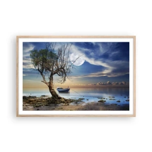 Poszter világos tölgy keretben - Ez a vég vagy a kezdet? - 91x61 cm