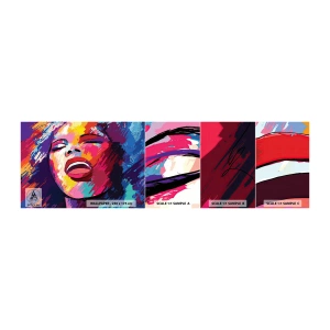 Fotótapéta Minta Öntapadós Deluxe Sticker - Kiénekelni az egész életet - Énekes, Absztrakció, Egy nő portréja - 100x30 cm