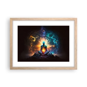 Poszter világos tölgy keretben - Kozmikus nyugalom - 40x30 cm