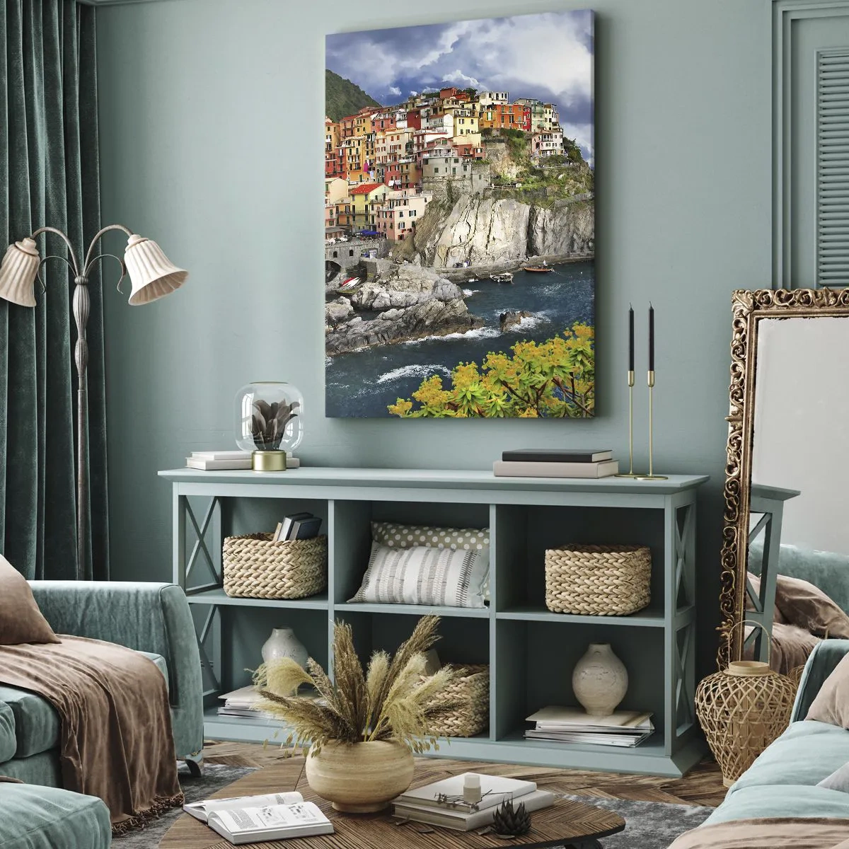 Vászonkép - Egy csoport a sziklákra simulva - 65x120 cm
