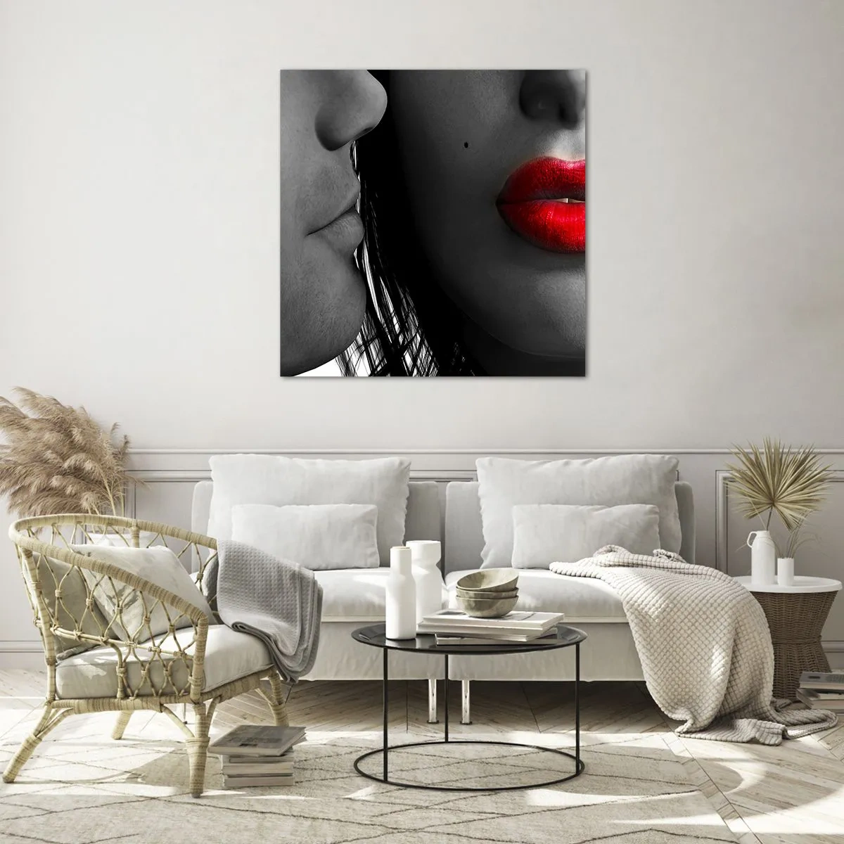 Üveg kép - Szemtől szembe  - 70x70 cm