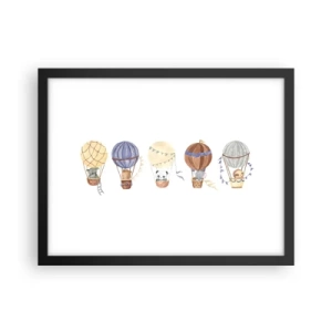 Poszter fehér keretben - Barátok egy utazáson - 40x30 cm