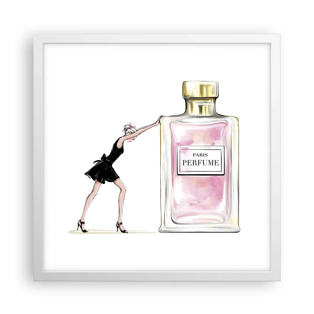 Poszter fekete keretben - A nőiesség lényege - 40x40 cm