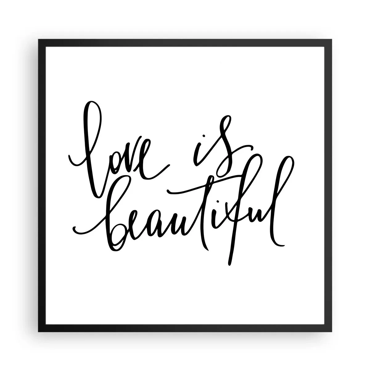 Poszter fehér keretben - Olvass és ismételj - 60x60 cm