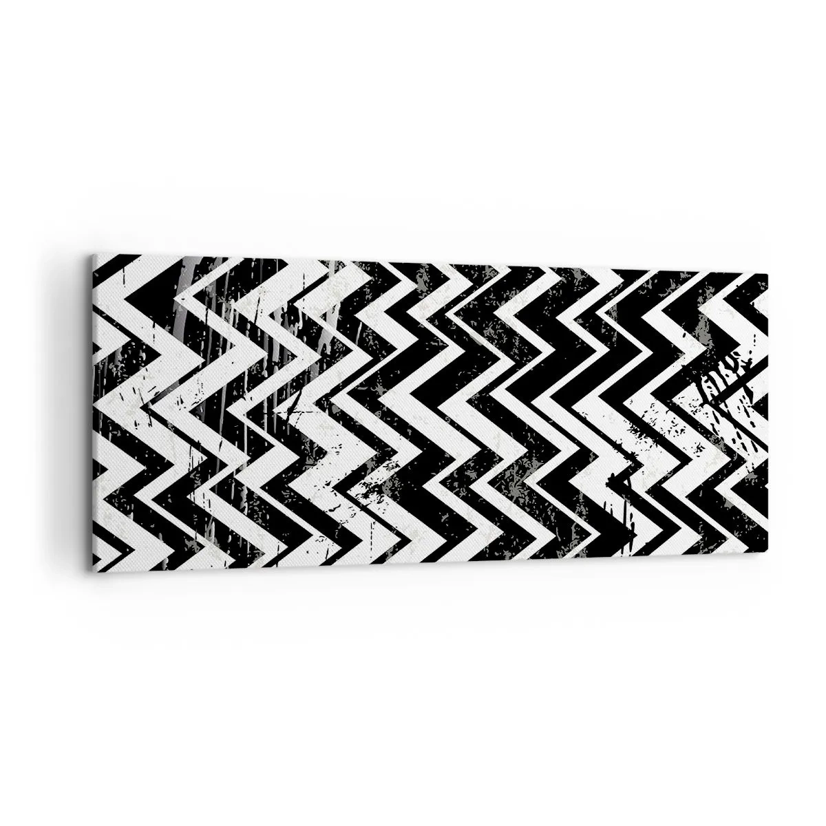 Vászonkép - Zyg-fehér, zag-fekete - 120x50 cm
