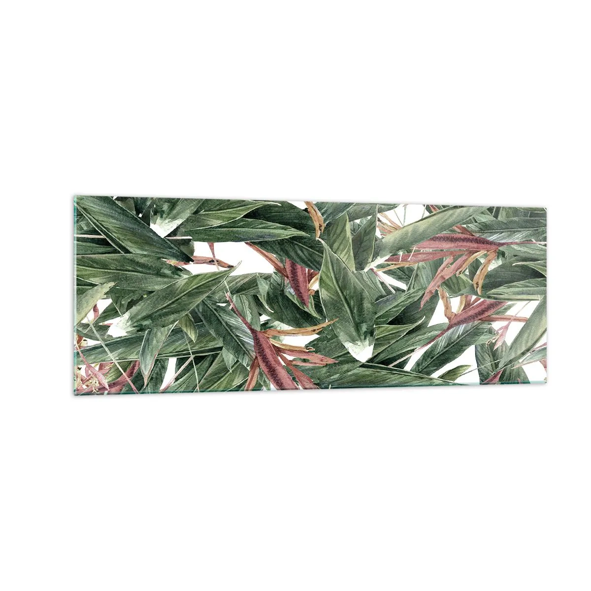 Üveg kép - Smaragd-lila bozót - 140x50 cm