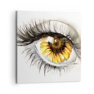 Vászonkép - Tekintet forró mint a nyár - 50x50 cm