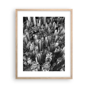 Poszter világos tölgy keretben - Továbbra is feljebb és feljebb - 40x50 cm