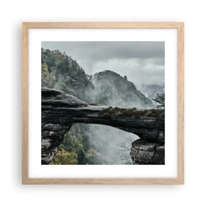 Poszter világos tölgy keretben - A kaland hamarosan kezdődik - 40x40 cm