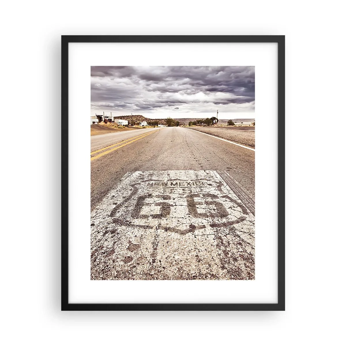 Poszter fehér keretben - Mother Road – amerikai legenda - 40x50 cm