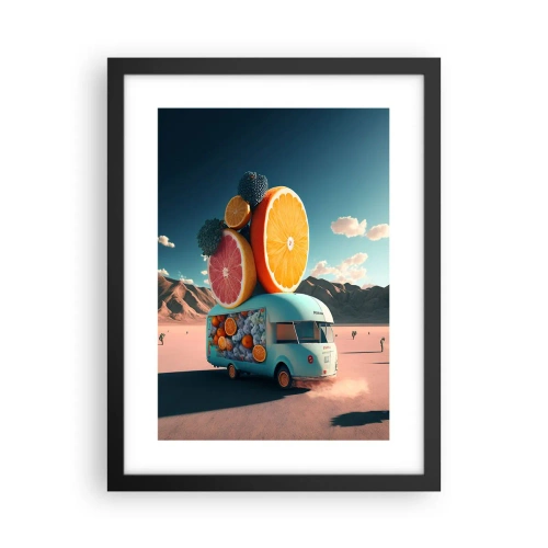 Poszter fehér keretben - A nyaralás íze - 30x40 cm