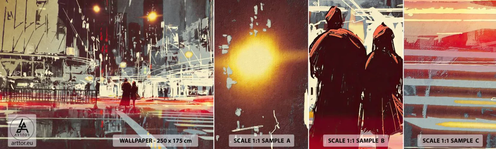 Fotótapéta Minta Öntapadós Deluxe Sticker - Egy nagyvárosi átkelő - Város, Építészet, Éjszakai élet - 100x30 cm