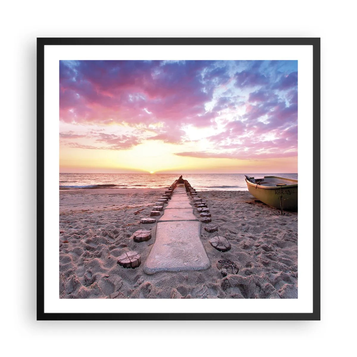 Poszter fehér keretben - Egy pillanatnyi mély élmény - 60x60 cm