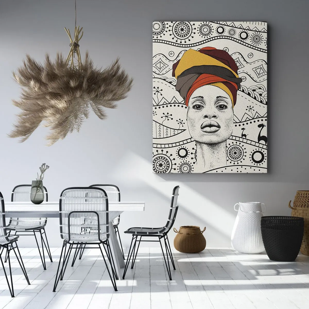 Vászonkép - Afrikai portré - 55x100 cm