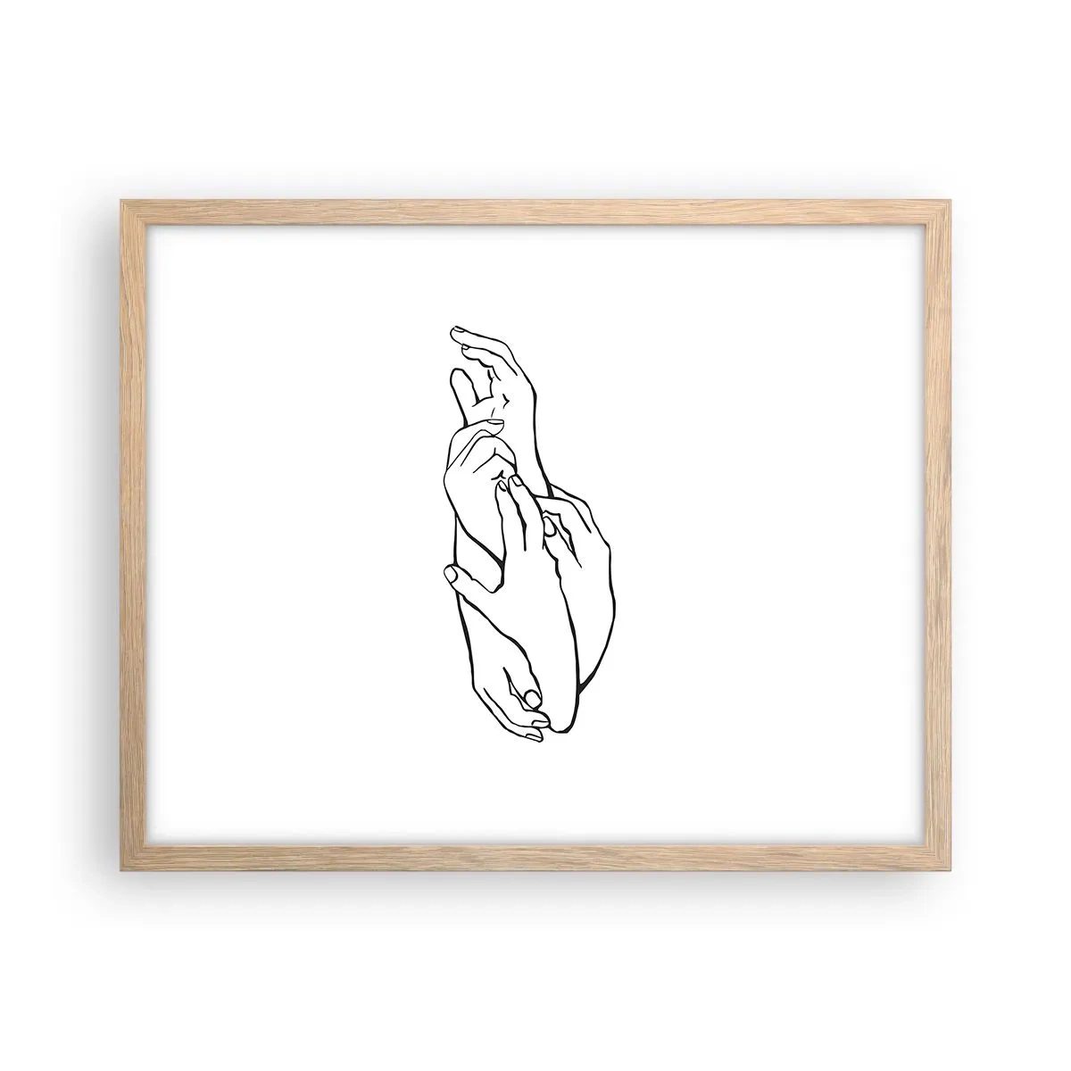 Poszter világos tölgy keretben - Jó érintés - 50x40 cm