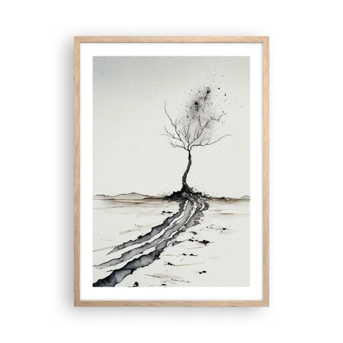 Poszter világos tölgy keretben - Téli melankólia - 50x70 cm