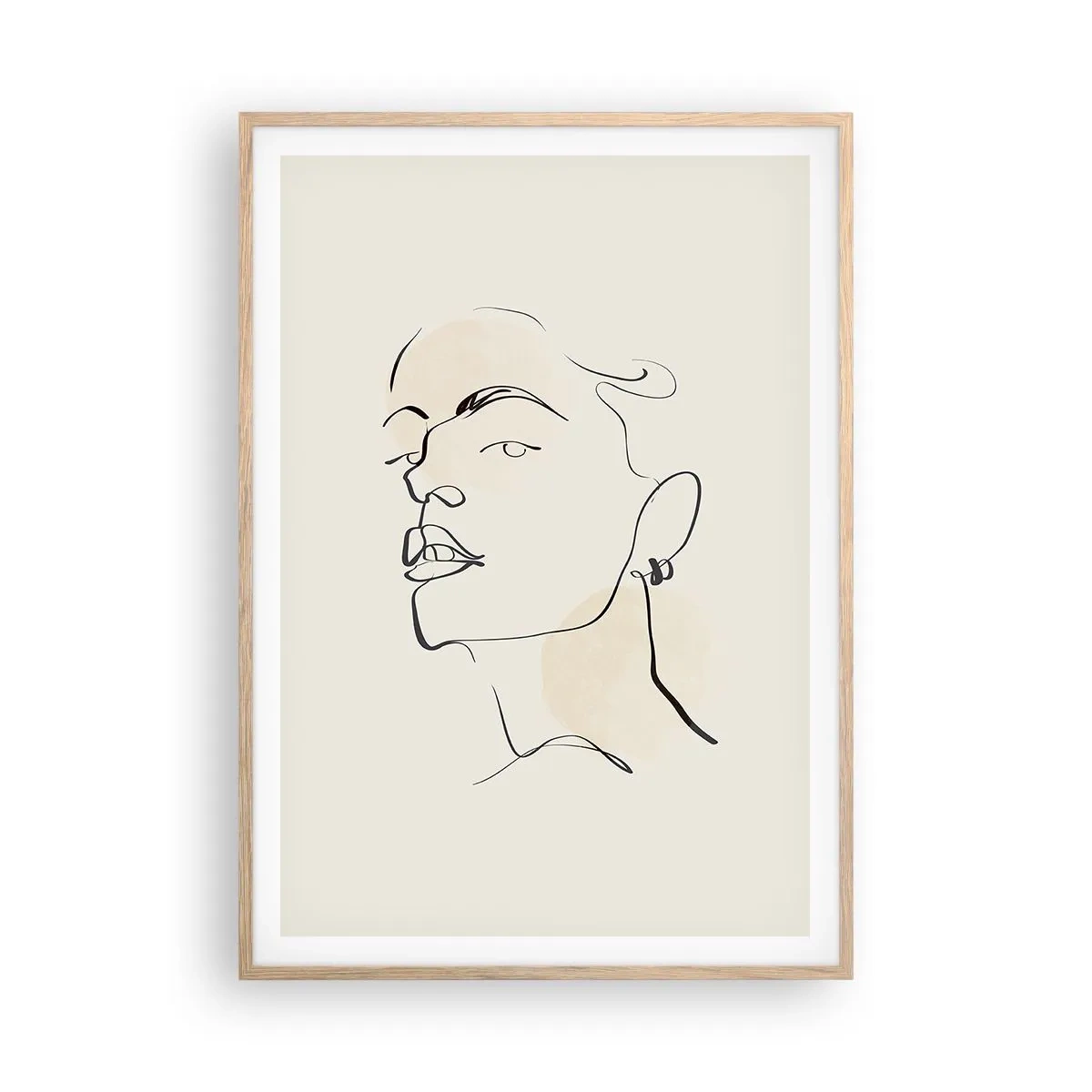 Poszter világos tölgy keretben - Büszke tekintet - 70x100 cm